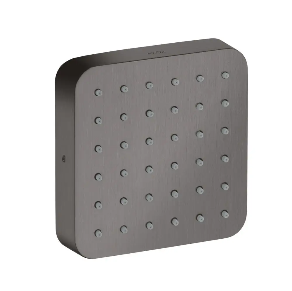 Brausemodul von AXOR mit quadratischer Form und mehreren Düsen in einer brushed black chrome Oberfläche. Geeignet für Unterputzmontage.
